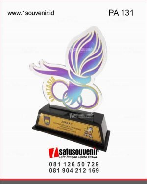 Plakat Akrilik Juara Badminton Ganda Campuran SMAKONECUP 2019 Jakarta PA131