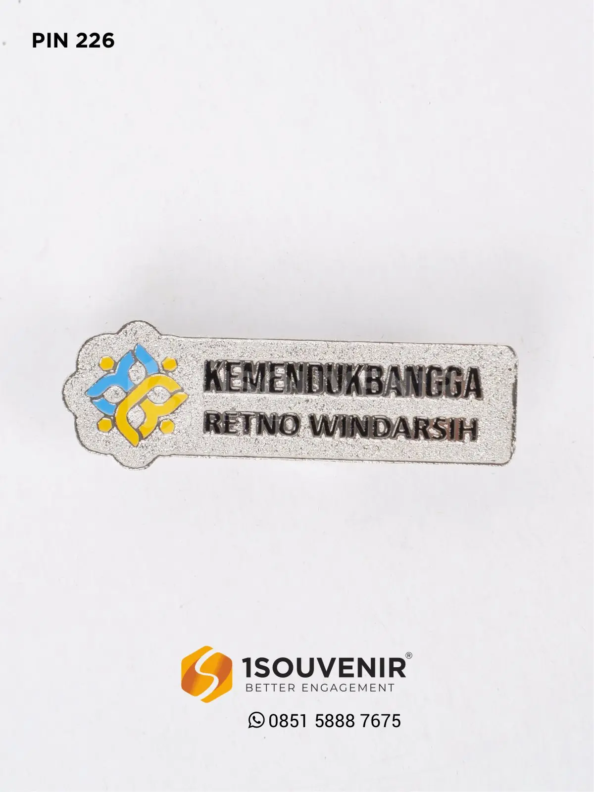 Pin Logam Kementerian Kependudukan dan Pembangunan Keluarga 1 PIN226 Pin Logam Kemendukbangga