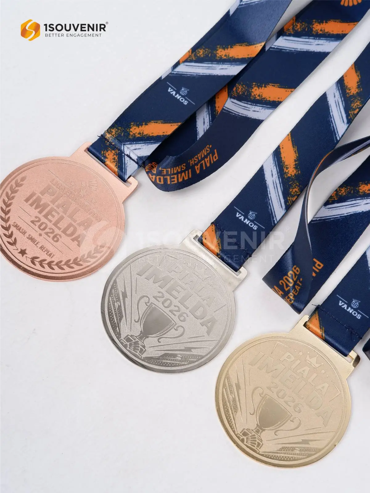 Medali Logam Liga Badminton Piala Imelda 2026 2 DETAIL-MED375 Medali Logam Piala Imelda